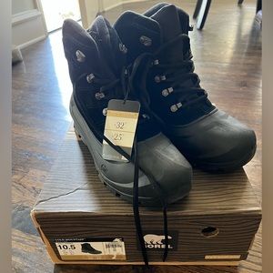 Mens Sorel Black Snow Boots Size 10.5